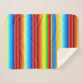 Levendige Mexicaanse blanket Traditionele Spaanse  Sherpa Deken (Voorkant (horizontaal))