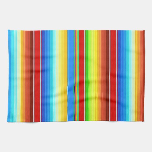 Levendige Mexicaanse blanket Traditionele Spaanse  Theedoek (Horizontaal)