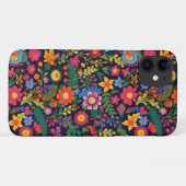Levendige Mexicaanse Bloem Patroon Telefoon Case (Achterkant (horizontaal))