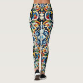 Levendige Mexicaanse borduurwerk Leggings (Achterkant)