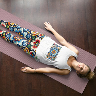 Levendige Mexicaanse borduurwerk Leggings