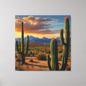 Levendige Mexicaanse Cactus Art Print (Voorkant)