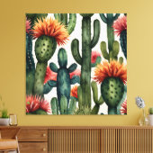 Levendige Mexicaanse Cactus Art Print (Insitu (Woonkamer))