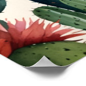 Levendige Mexicaanse Cactus Art Print (Hoek)