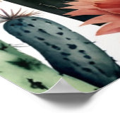 Levendige Mexicaanse Cactus Art Print (Hoek)