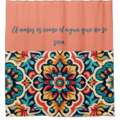 Levendige Mexicaanse Cantaro Design  Douche Douchegordijn (Voorkant)