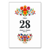 Levendige Mexicaanse Fiesta Floral Wedding Kaart (Voorkant)