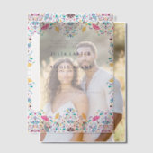 Levendige Mexicaanse Fiesta Rainbow Fotobruiloft Vellum Uitnodigingen (Offset (Koppel))