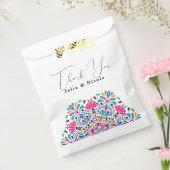 Levendige Mexicaanse Fiesta Style Rainbow Wedding Bedankzakje (Gezegeld)