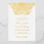 Levendige Mexicaanse Fiesta Style Rainbow Wedding Folie Uitnodiging (Voorkant)