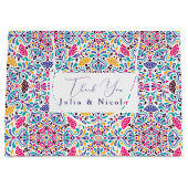 Levendige Mexicaanse Fiesta Style Rainbow Wedding Groot Cadeauzakje (Voorkant)