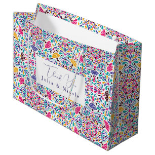 Levendige Mexicaanse Fiesta Style Rainbow Wedding Groot Cadeauzakje