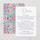 Levendige Mexicaanse Fiesta Style Rainbow Wedding Informatiekaartje (Voorkant / Achterkant)