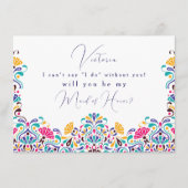 Levendige Mexicaanse Fiesta Style Rainbow Wedding Menu (Voorkant)