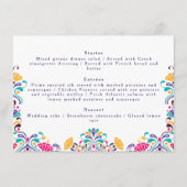 Levendige Mexicaanse Fiesta Style Rainbow Wedding Menu (Voorkant)