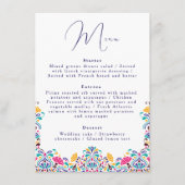 Levendige Mexicaanse Fiesta Style Rainbow Wedding Menu (Voorkant)