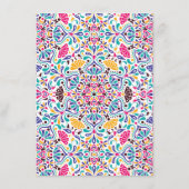 Levendige Mexicaanse Fiesta Style Rainbow Wedding Menu (Achterkant)