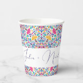 Levendige Mexicaanse Fiesta Style Rainbow Wedding Papieren Bekers (Links)