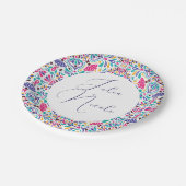 Levendige Mexicaanse Fiesta Style Rainbow Wedding Papieren Bordje (Gekanteld)