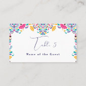 Levendige Mexicaanse Fiesta Style Rainbow Wedding Plaatskaartje (Achterkant)