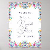 Levendige Mexicaanse Fiesta Style Rainbow Wedding Poster (Voorkant)