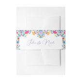 Levendige Mexicaanse Fiesta Style Rainbow Wedding Uitnodigingen Wikkel (Voorkant Voorbeeld)