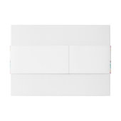 Levendige Mexicaanse Fiesta Style Rainbow Wedding Uitnodigingen Wikkel (Achterkant Voorbeeld)