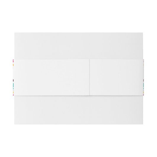 Levendige Mexicaanse Fiesta Style Rainbow Wedding Uitnodigingen Wikkel (Achterkant Voorbeeld)