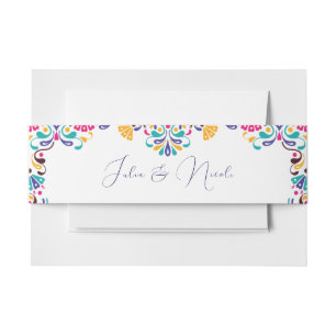 Levendige Mexicaanse Fiesta Style Rainbow Wedding Uitnodigingen Wikkel