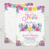 Levendige Mexicaanse Floral Fiesta Baby shower Mei Kaart (Voorkant / Achterkant)