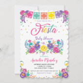 Levendige Mexicaanse Floral Fiesta Baby shower Mei Kaart (Voorkant)