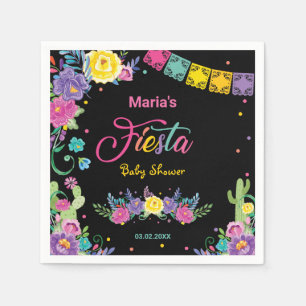 Levendige Mexicaanse Floral Fiesta Baby shower Mei Servet