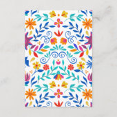 Levendige Mexicaanse Floral Fiesta bruiloft Informatiekaartje (Achterkant)