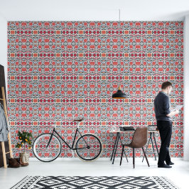 Levendige Mexicaanse Folk Art Floral Vector Patroo Behang