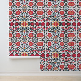 Levendige Mexicaanse Folk Art Floral Vector Patroo Behang