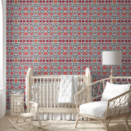 Levendige Mexicaanse Folk Art Floral Vector Patroo Behang