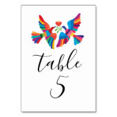 Levendige Mexicaanse geïnspireerde vogels bruiloft Kaart (Achterkant)