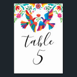 Levendige Mexicaanse geïnspireerde vogels en bloem Kaart<br><div class="desc">Levendige en kleurrijke tafelnummers met een Mexicaans geïnspireerd vogelthema en bloemthema.</div>