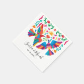 Levendige Mexicaanse geïnspireerde vogels en Flora Servet (Hoek)