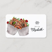 Levendige Mexicaanse Nail Salon Branding Visitekaartje (Voorkant)