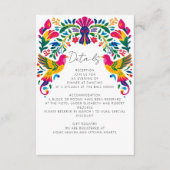 Levendige Mexicaanse Otomi Vogels Floral Fiesta Hu Informatiekaartje (Voorkant)