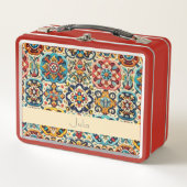 Levendige Mexicaanse rood-blauwe Tegels gepersonal (Voorkant)