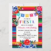 Levendige Mexicaanse Serape Fiesta verjaardagsfees Kaart (Voorkant)