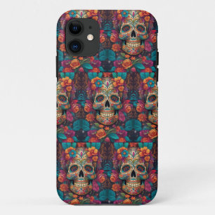 Levendige Mexicaanse viering: Sugar Skull Art Case-Mate iPhone Case