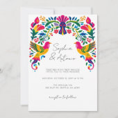 Levendige Mexicaanse Vogels Otomi Floral Fiesta Hu Kaart (Voorkant)