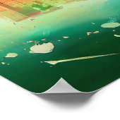 Levendige Miami Abstracte Kunstposter Poster (Hoek)