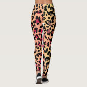 Levendige Miami Style Leopard print patroon Leggings (Achterkant)