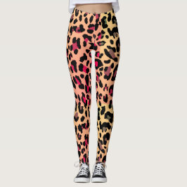 Levendige Miami Style Leopard print patroon Leggings