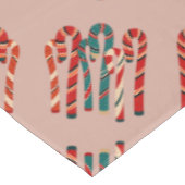 Levendige Mid Century Modern Kerst Kerststok Tafelkleed (Gekanteld)