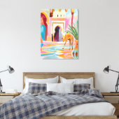 Levendige Midden-Oosterse Camel Art Print – Kleurr (Insitu (Slaapkamer))